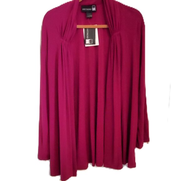 Antthony Original Women 2 piece top, Fushia, 1X - Picture 13 of 13